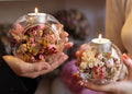Atelier bougeoir en fleurs séchées