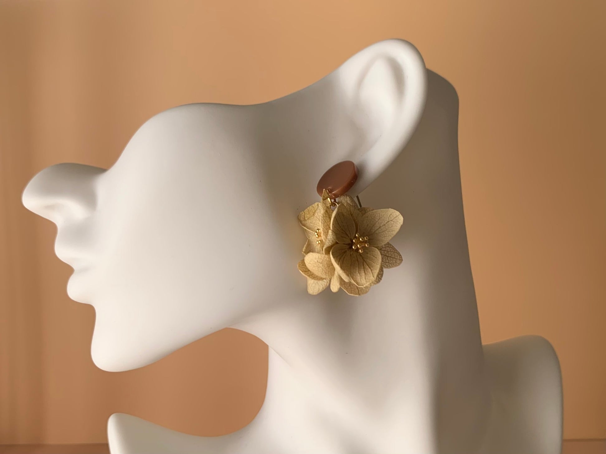 Boucles d'oreilles en fleurs stabilisées