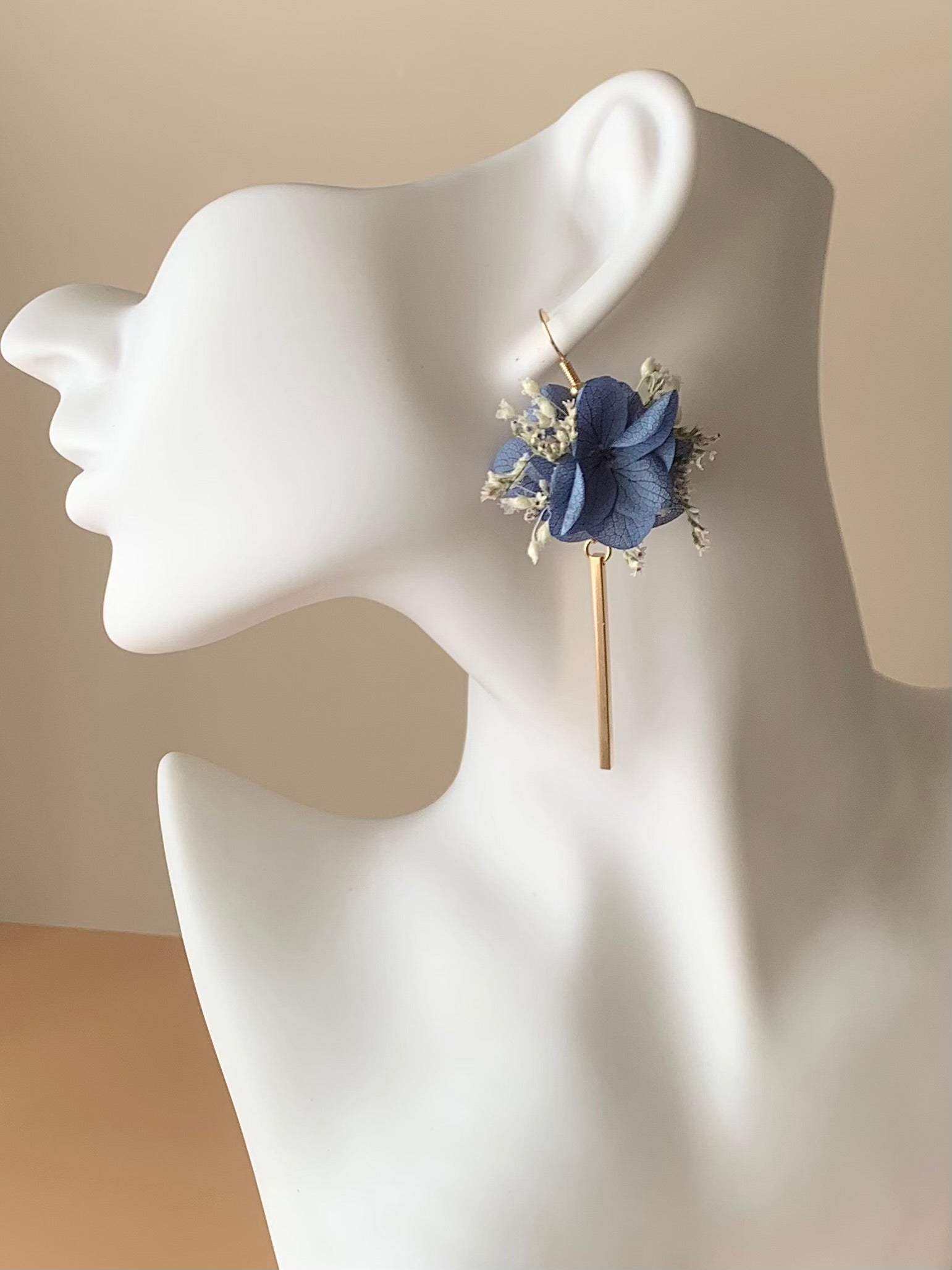 Boucles d'oreilles en fleurs stabilisées