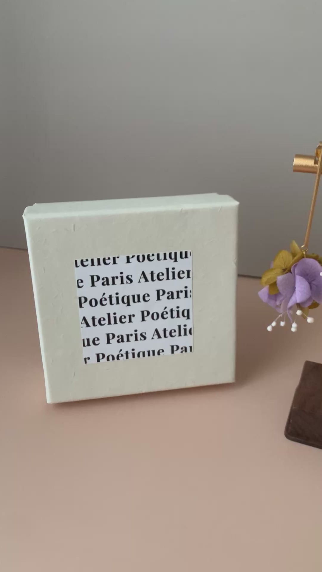 Boucles d'oreilles en fleurs stabilisées